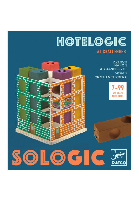 SOLOGIC: Hotelogic (Ubytuj hostí v hoteli), stolová logická hra pre 1 hráča