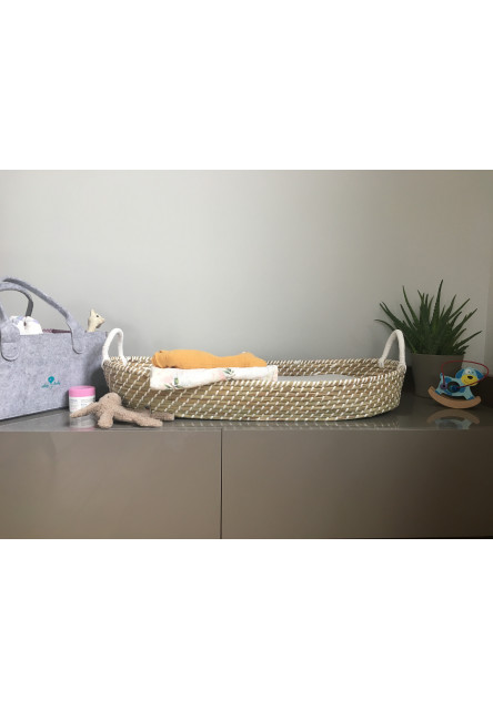 Ahojbaby Prebaľovací košík pre bábätko Smart Basket natural + podložka