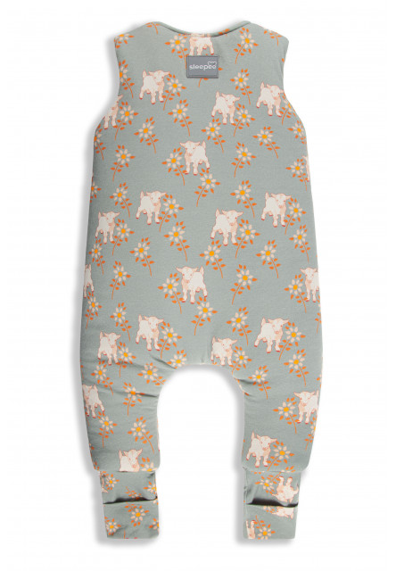 Celoročný spací vak s nohavicami Sleepee Vintage Animals Sky Blue/Cream XS