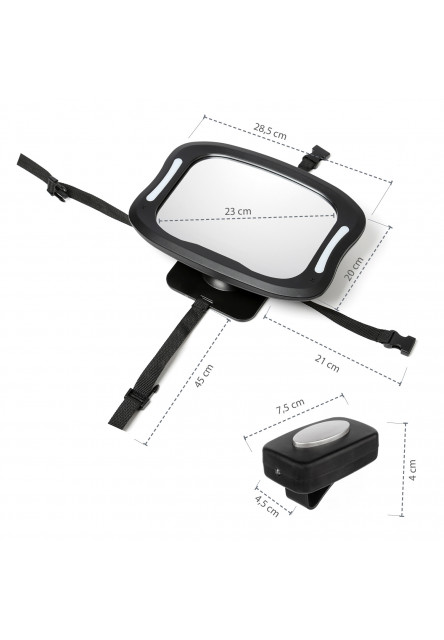 Zrcátko s LED podsvícením, Black