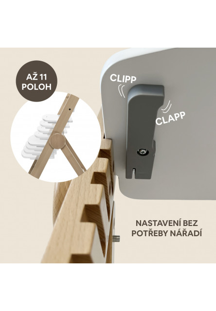 Drevená jedálenská stolička Clipp & Clapp, White