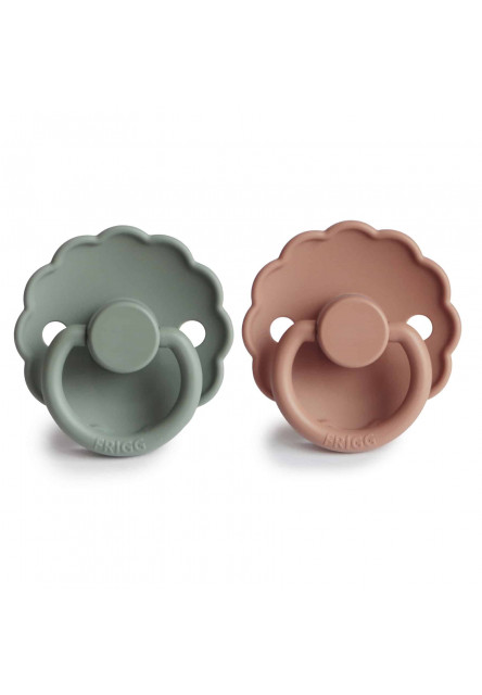 Dvojbalenie cumlíkov frigg daisy lily pad/ rose gold, 0-6m, silikón