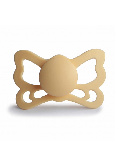 Anatomický cumlík frigg butterfly cream, 0-6m, silikón