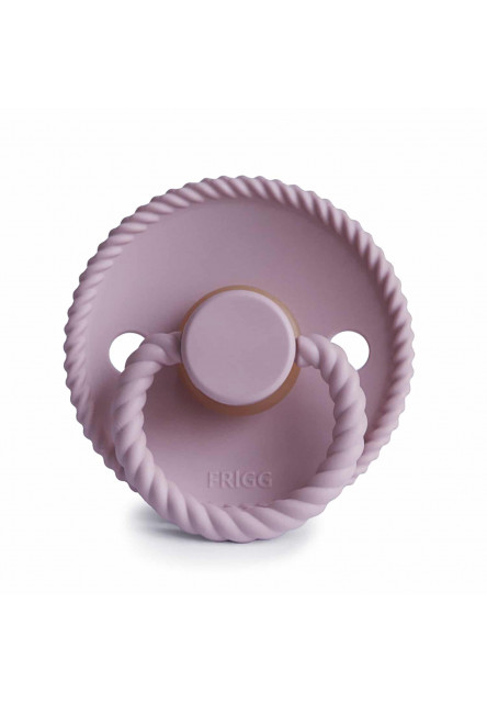 Okrúhly cumlík frigg rope soft lilac, 0-6m, kaučuk