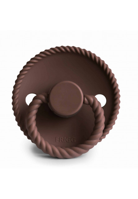 Okrúhly cumlík frigg rope cocoa, 0-6m, silikón