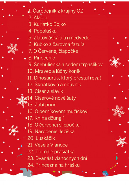 Adventný kalendár plný kníh