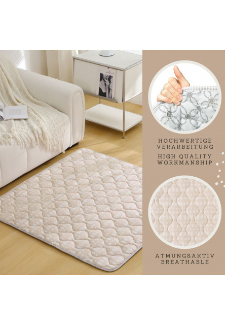 Hracia podložka prešívaná Hygge beige 1.27 x 1.27 m