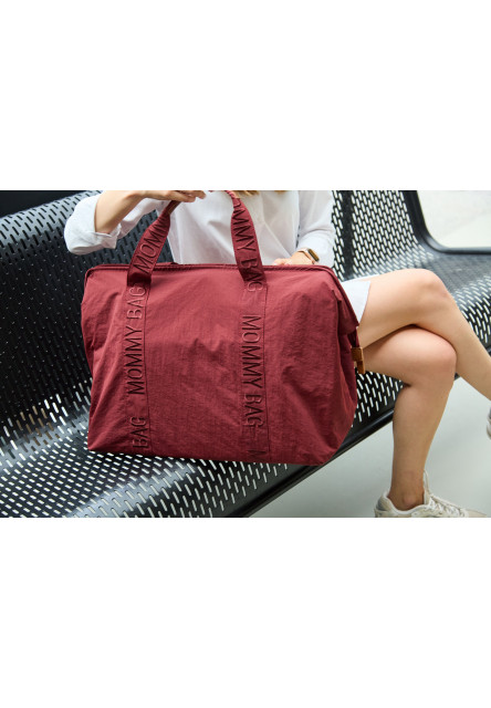 Prebaľovacia taška Mommy Bag Signature Urban Burgundy