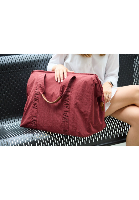 Prebaľovacia taška Mommy Bag Signature Urban Burgundy