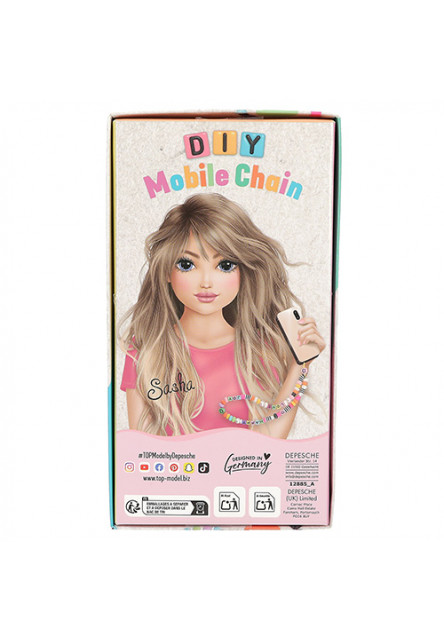 DIY Mobile Chain Top Model, Sasha, sada na výrobu prívesku na mobilný telefón