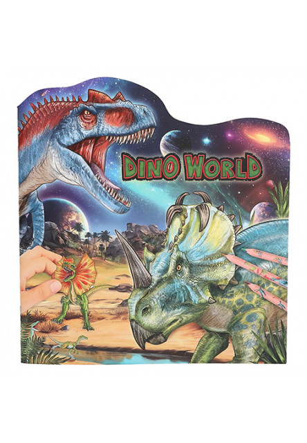 Omalovánka | Omalovánka se samolepkami Dino World, 44 samolepek Dino World