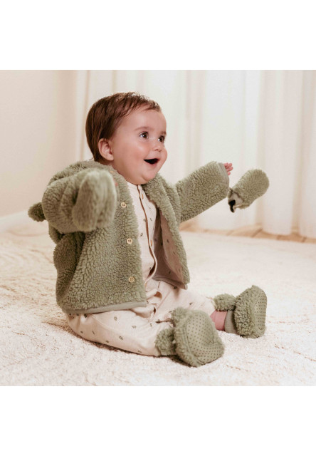 Rukavičky Teddy Soft Green 0-3 m