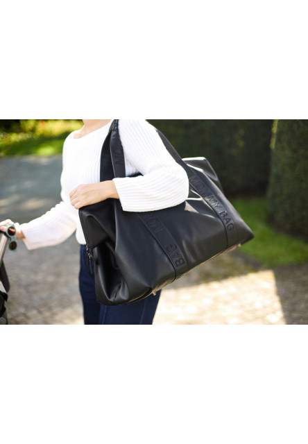 Prebaľovacia taška Mommy Bag Signature Vegan Leather Black