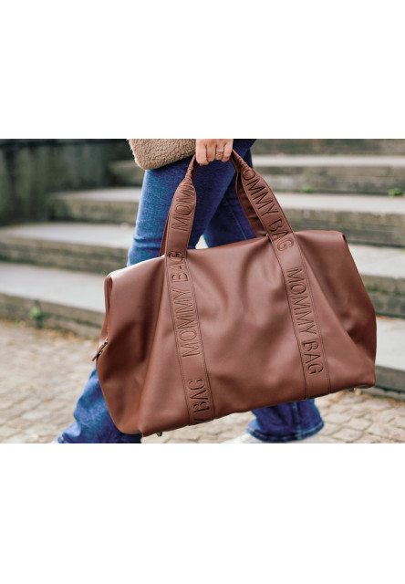 Prebaľovacia taška Mommy Bag Signature Vegan Leather Dark Brown