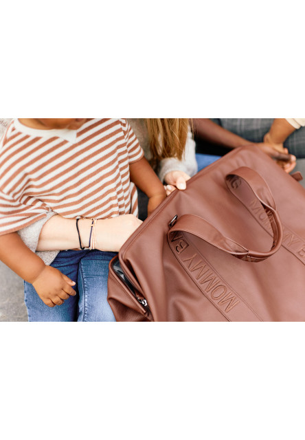 Prebaľovacia taška Mommy Bag Signature Vegan Leather Dark Brown