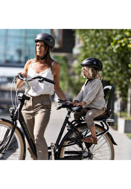 Detské sedadlo na bicykel junior s adaptérom zadné Bincho Čierna/Kurumi Hnedá Bincho Čierna/Kurumi Hnedá