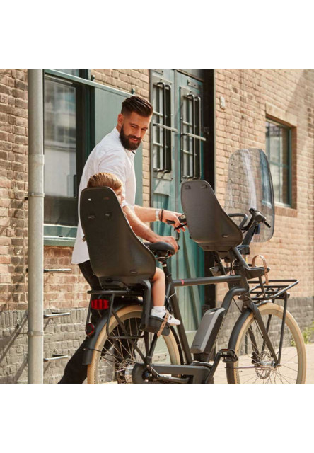 Detská sedačka na bicykel s adaptérom na nosič zadná Bincho Čierna/Kurumi Hnedá Bincho Čierna/Kurumi Hnedá