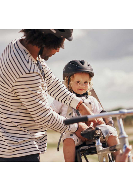 Detská sedačka na bicykel s adaptérom na nosič zadná Inaho Béžová/Bincho Čierna Inaho Béžová/Bincho Čierna