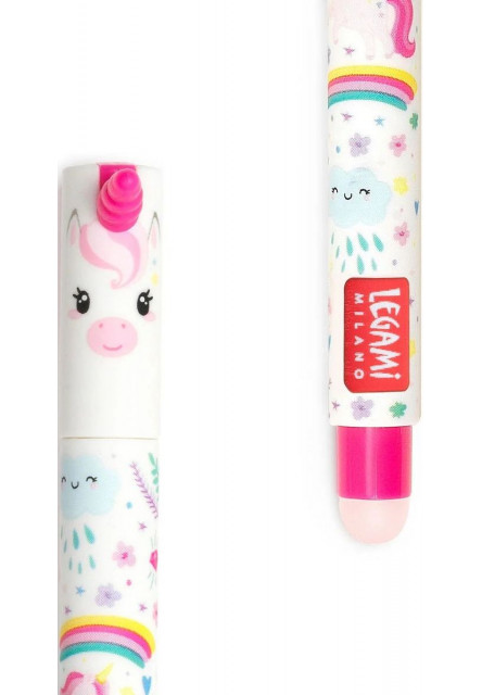 Gumovacie pero Legami Erasable Gel Pen - Erasable Pen - Unicorn - Pink Ink