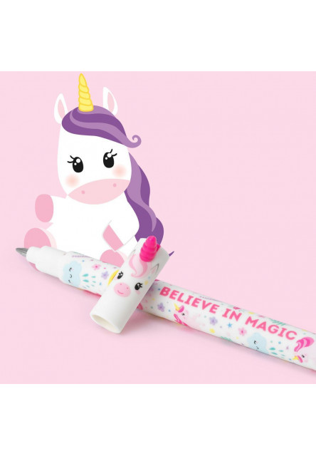 Gumovacie pero Legami Erasable Gel Pen - Erasable Pen - Unicorn - Pink Ink