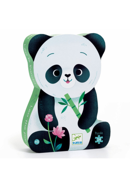 Siluetové puzzle: Panda Leo DJECO