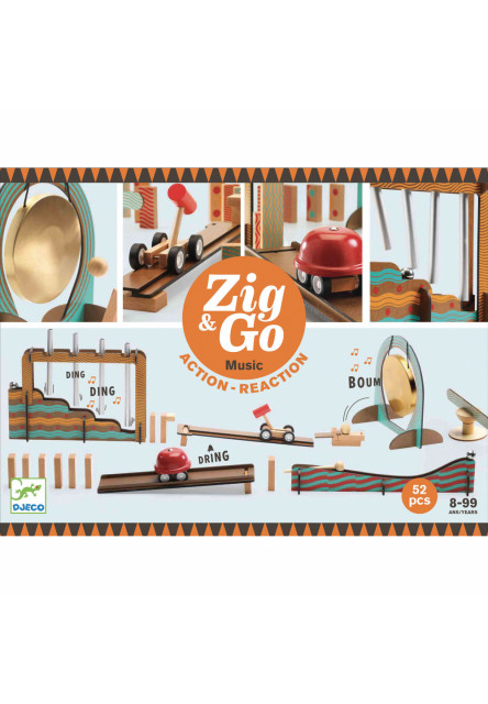 Zig & Go: Muzika, 52 ks stavebnica DJECO