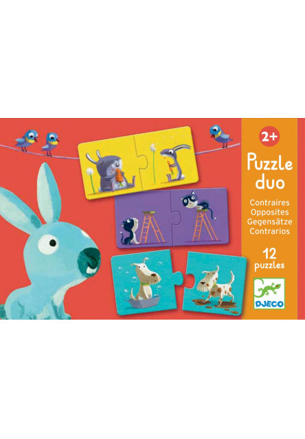 Puzzle duo: Protiklady - 12ks DJECO