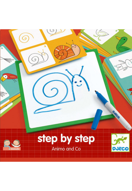 Zvieratká: Kreslenie krok za krokom (Animo & Co, edícia Eduludo) DJECO