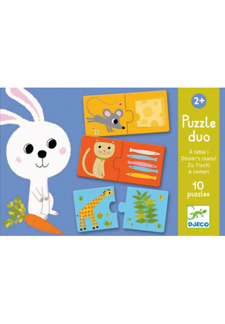 Puzzle duo: Jedlo je hotové - 10ks DJECO